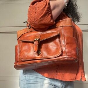 Patricia Nash Bolsena Tote Heritage Caramel Leather Purse Shoulder Bag carry-all